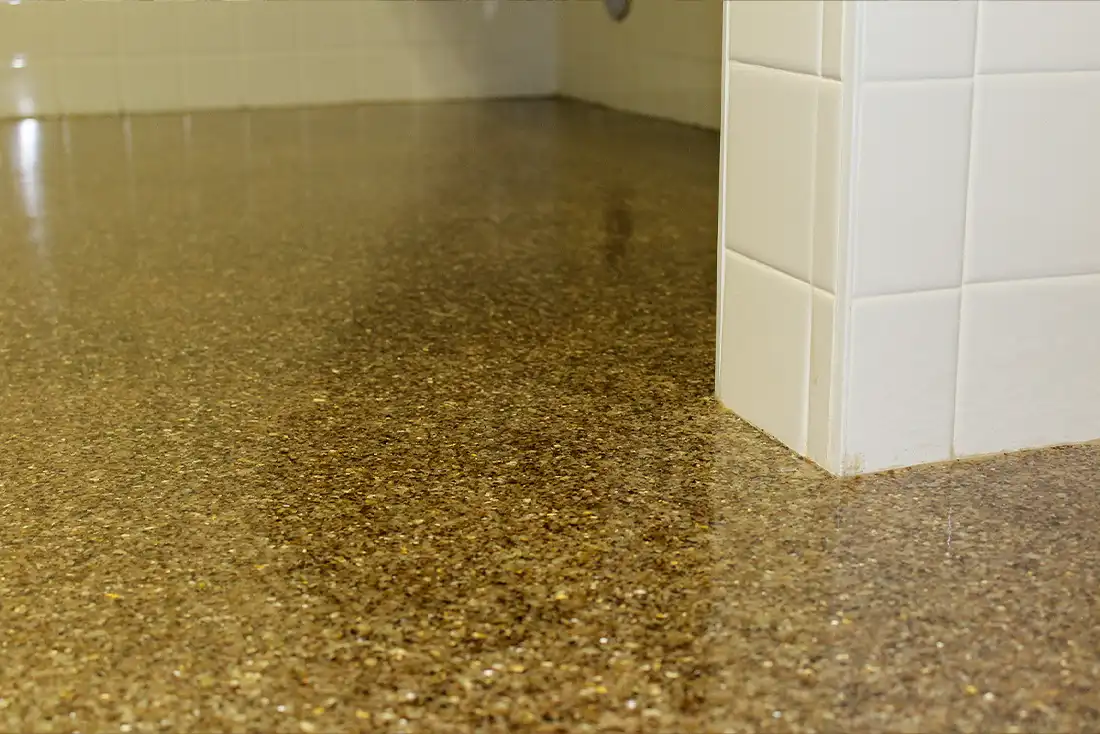 beige garage epoxy coated